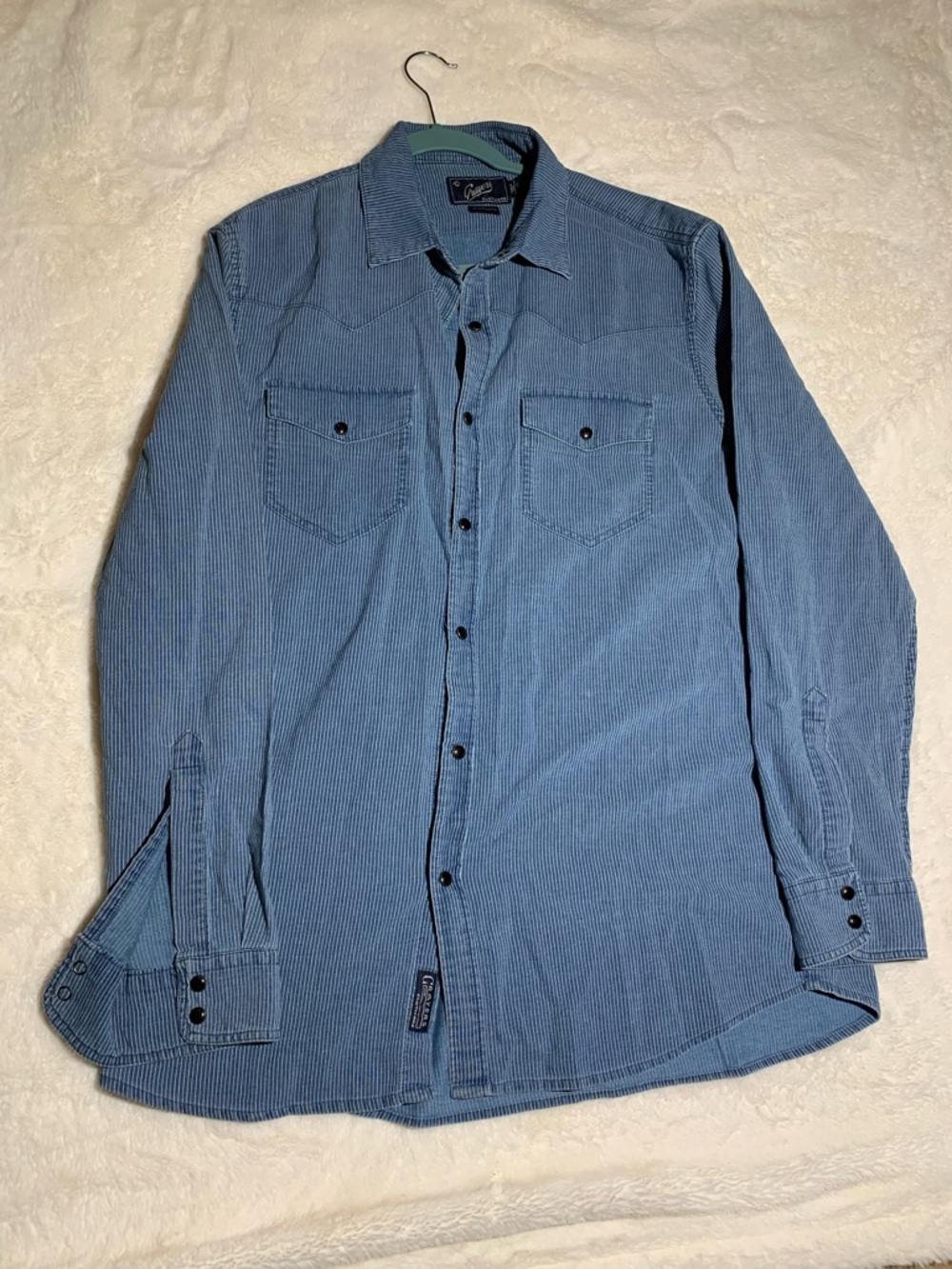 Grayers Blue Pinstripe Western Shirt